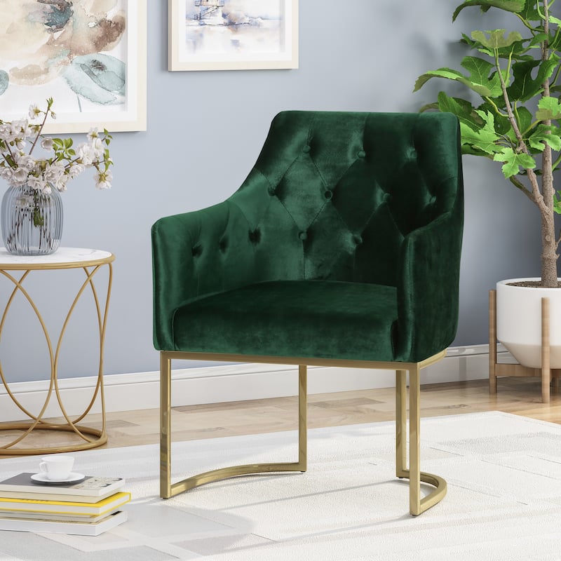 McDonough Modern Tufted Glam Accent Chair by Christopher Knight Home