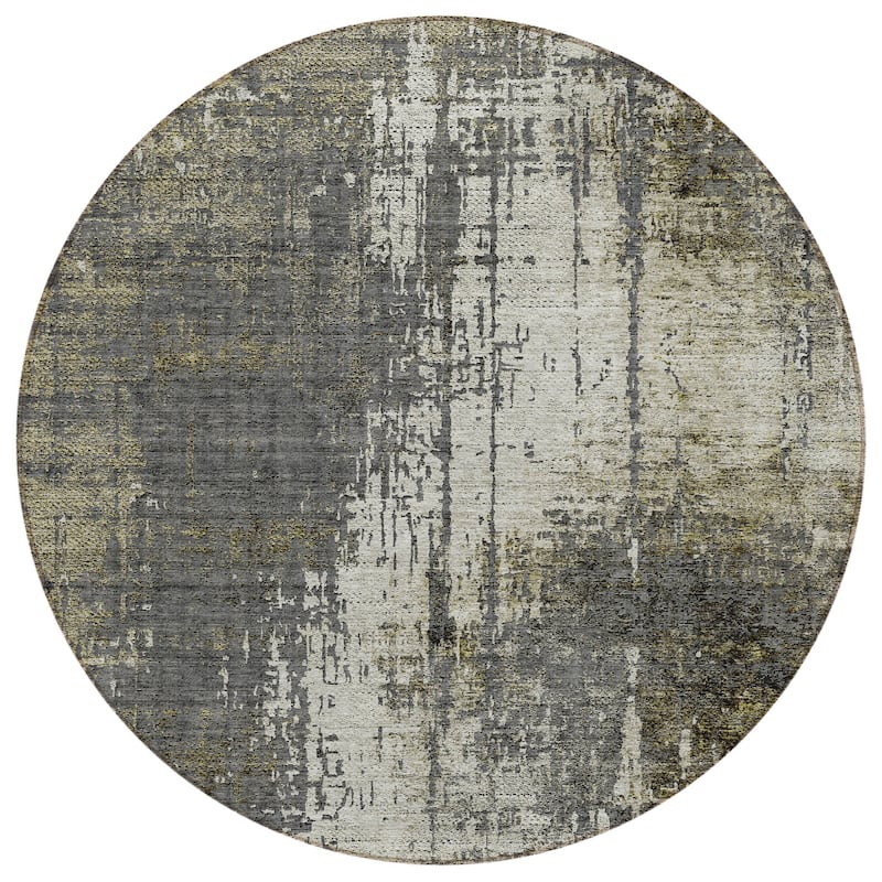 HomeRoots Abstract Transitional Rectangle Outdoor Rug