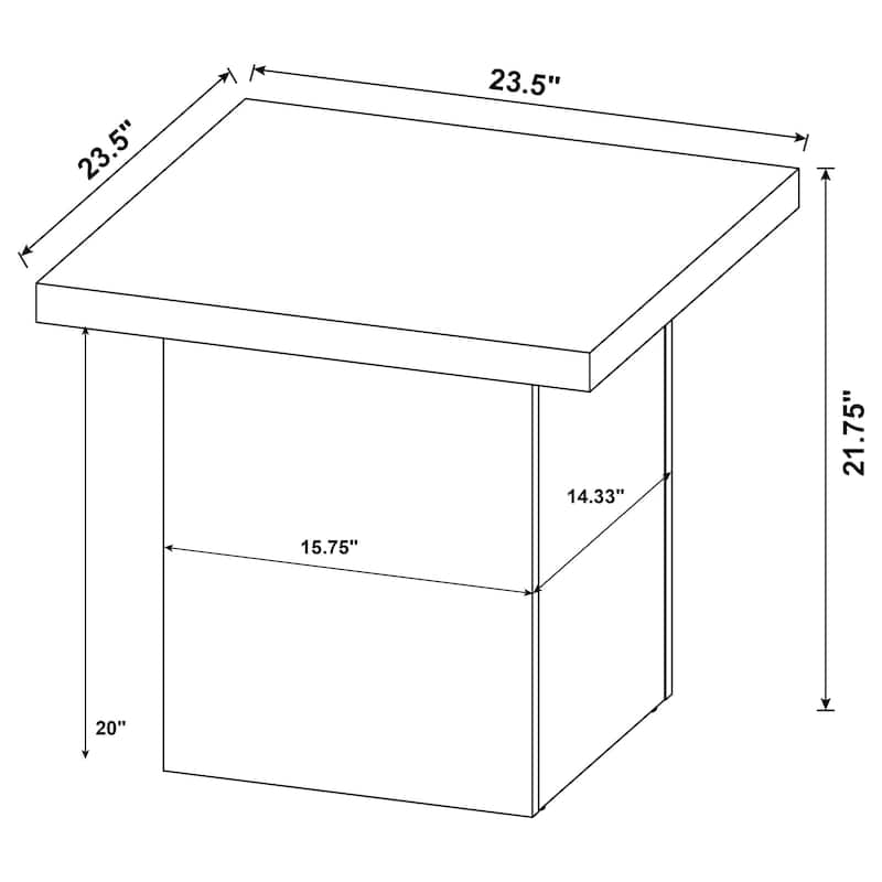 Devar Square Engineered Wood End Table