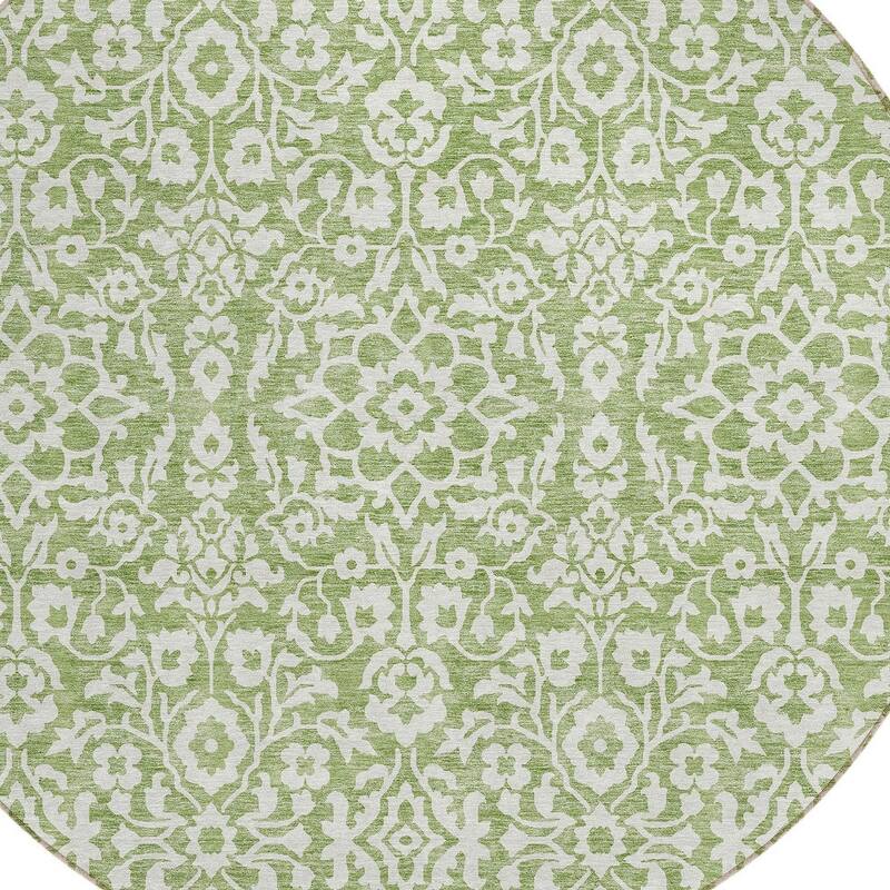 HomeRoots Damask Traditional Rectangle Outdoor Rug
