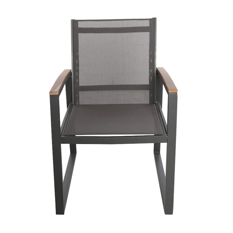 Westcott Outdoor 7 Piece Aluminum and Wicker Dining Set with Wood Top by Christopher Knight Home