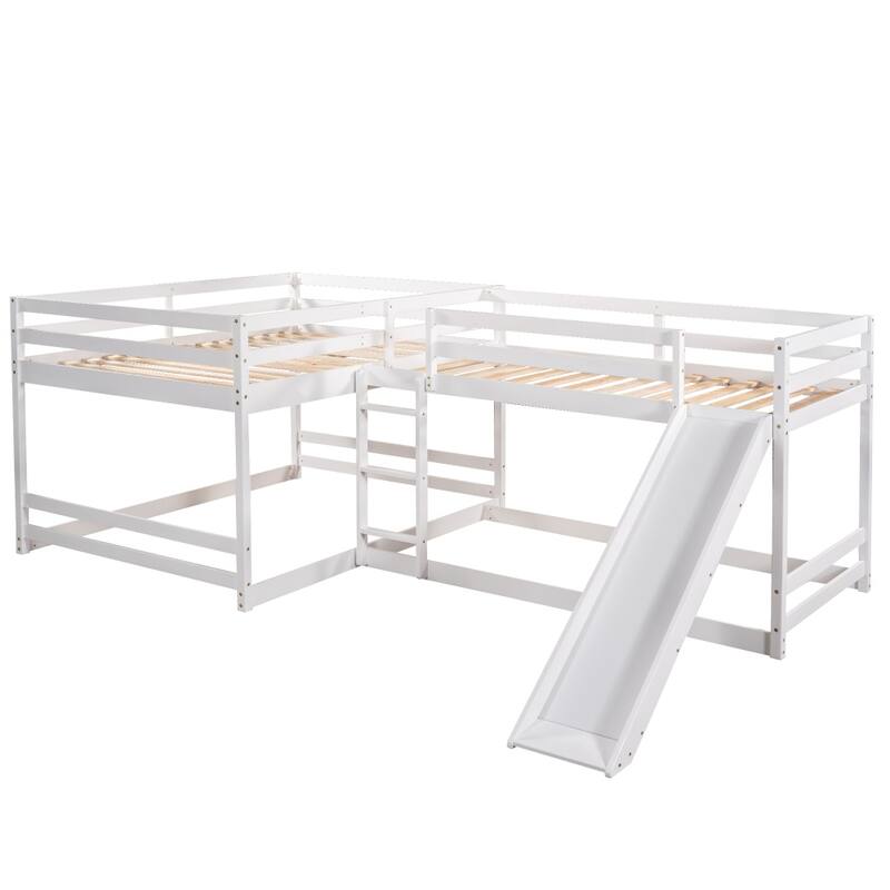 Full and Twin Size L-Shaped Bunk Bed