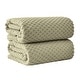 preview thumbnail 198 of 197, Linery & Co. Cotton Diamond Waffle Texture Bath Towels Bath Sheet (Pack of 2) - Desert Sage Green