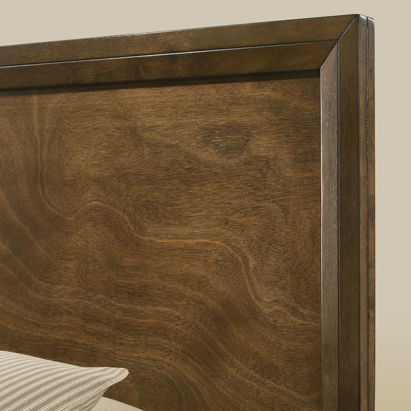 Furniture of America Igala 5-Piece Walnut Wood Panel Bedroom Set