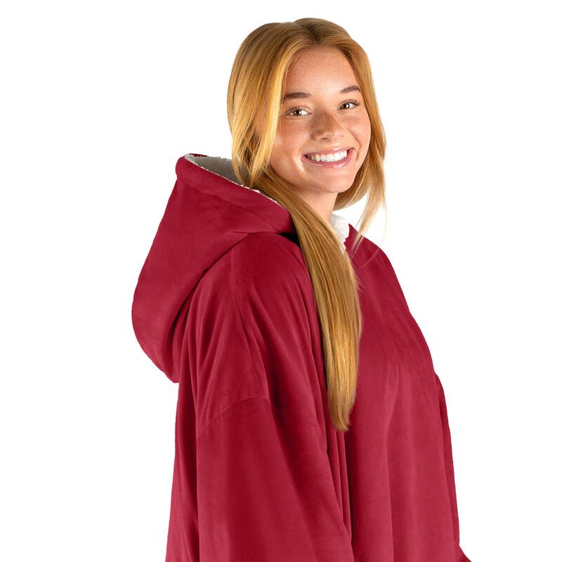 Bare Homey B-Cozy Oversized Sherpa Wearable Blanket