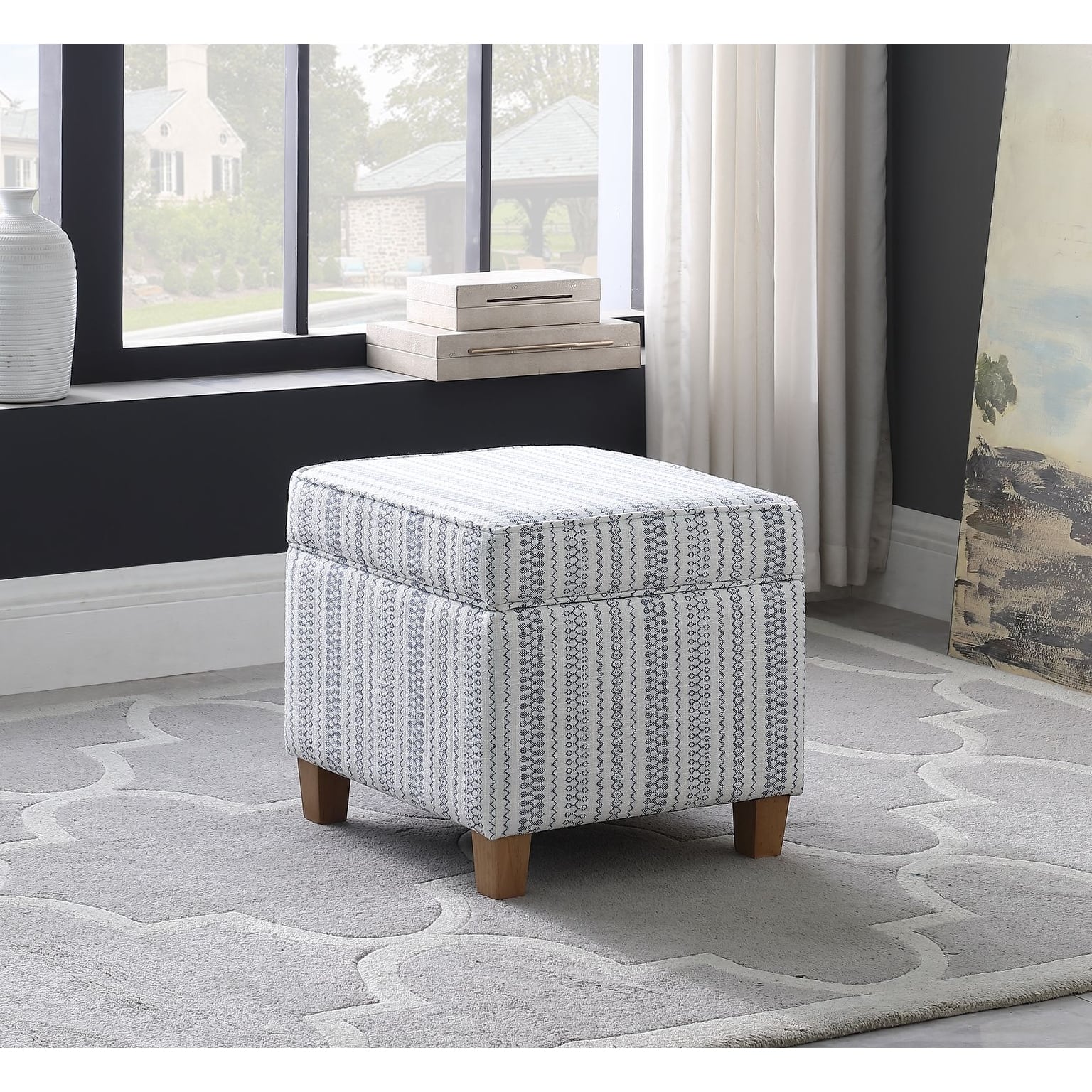 Option Blue and White Stripe
