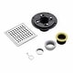 preview thumbnail 9 of 22, Luxier FD01 6 in. x 6 in. Stainless Steel Square Shower Floor Drain