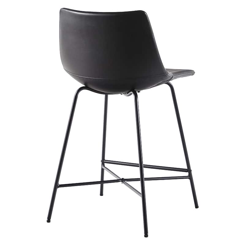 Middlebrook Designs Modern Faux Leather Counter Stool (Set of 2)
