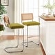preview thumbnail 5 of 15, Velvet Upholstered Rattan Counter/Bar Stools, Set of 2/3