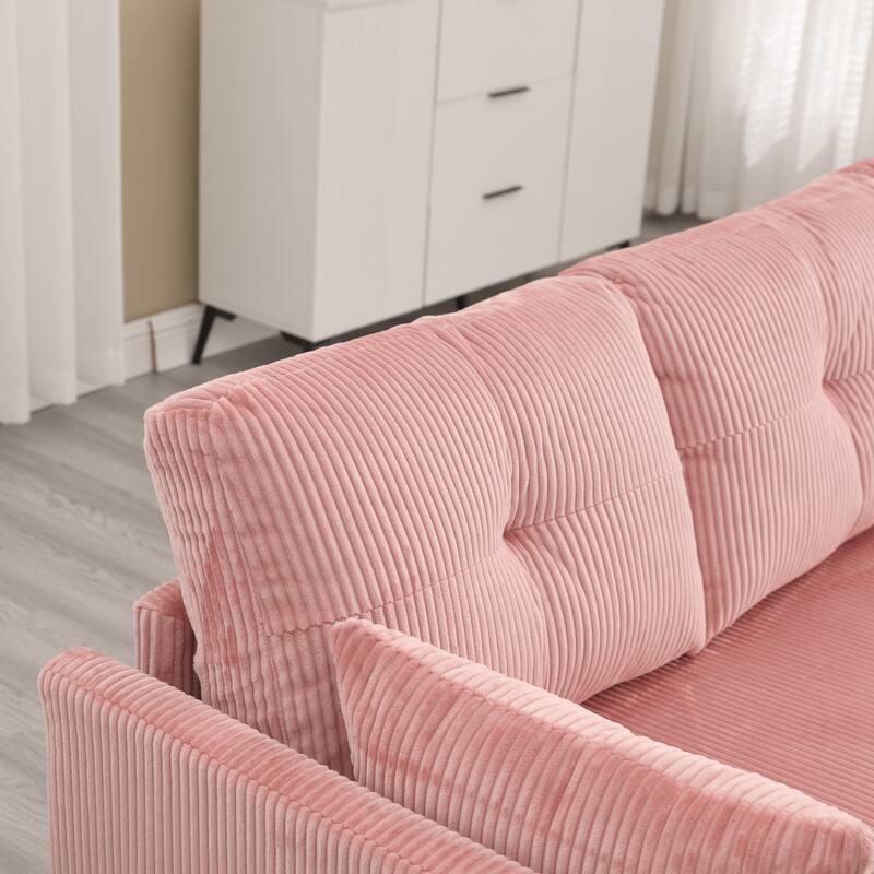 L-shaped multi-functional reversible storage Velvet combination sofa