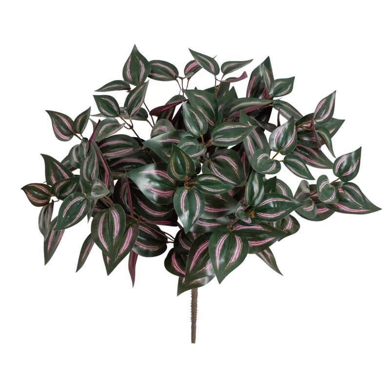 19-in UV Resistant Artificial Wandering Jew Bush - Set of 3