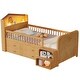preview thumbnail 12 of 12, Wooden Twin Loft Bed with House Shape Headboard, Kids Loft Bed with Storage Drawers