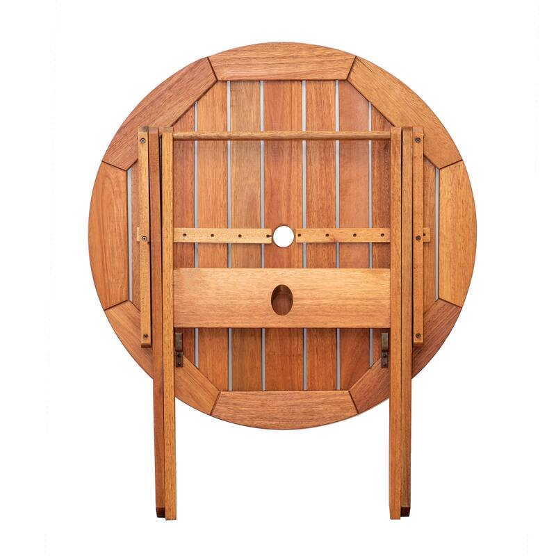Amazonia Newberg 3-Piece Eucalyptus Wood Patio Dining set