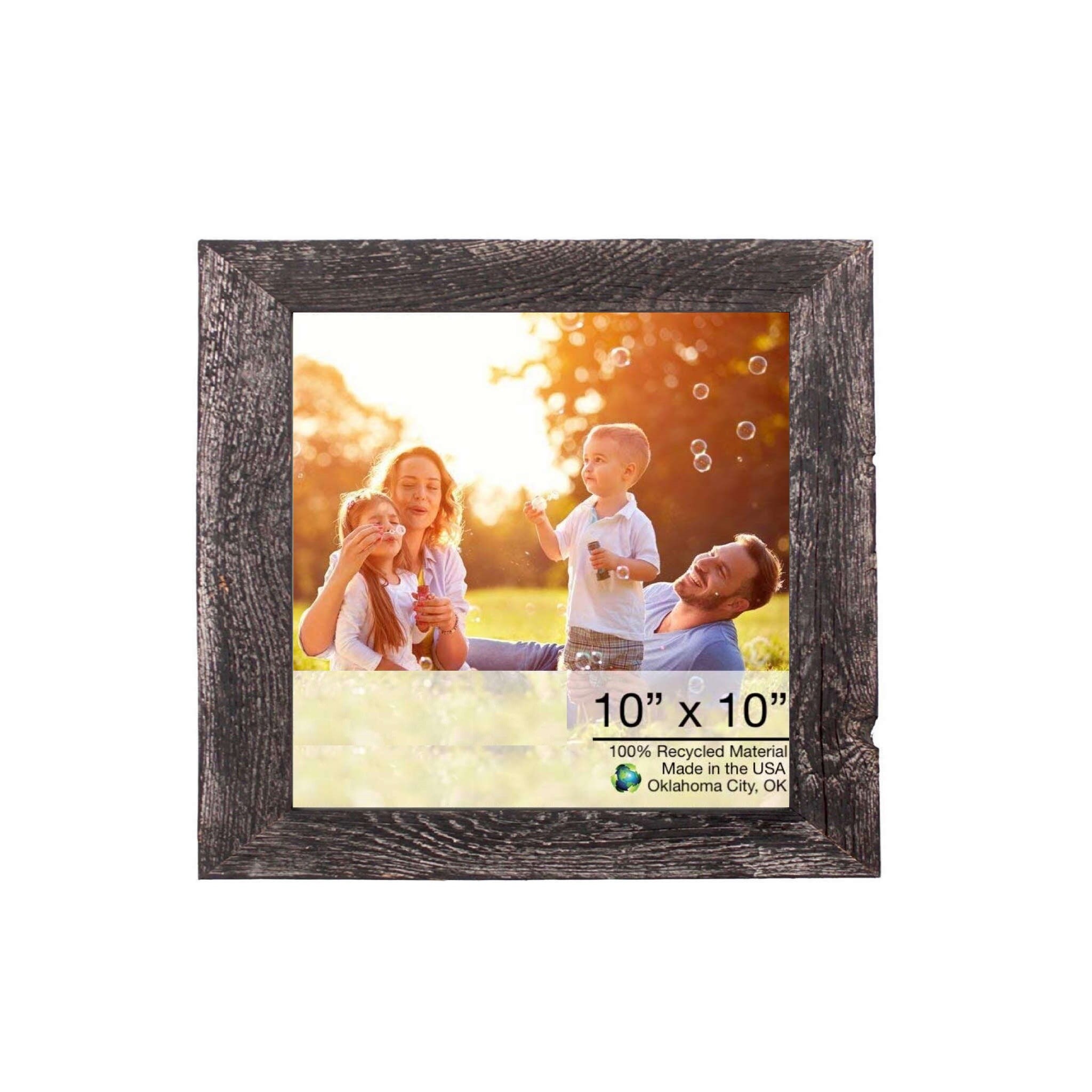 10X10 Rustic Smoky Black Picture Frame 10X10 Rustic Smoky Black Picture Frame