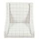 preview thumbnail 4 of 11, HomePop Modern Swoop Arm Accent Chair - White Windowpane