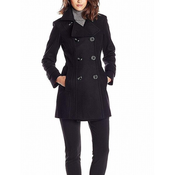 Shop Anne Klein Womens Coat Black Medium M Double Breasted ...