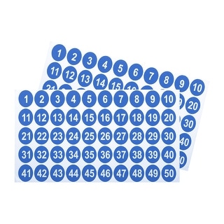 Number Sticker Rouns Round Number Stickers Self-Adhesive Consecutive Number for Office - Bed ...