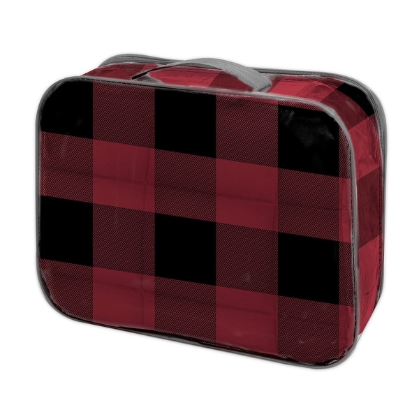 Red plaid weighted blanket clearance