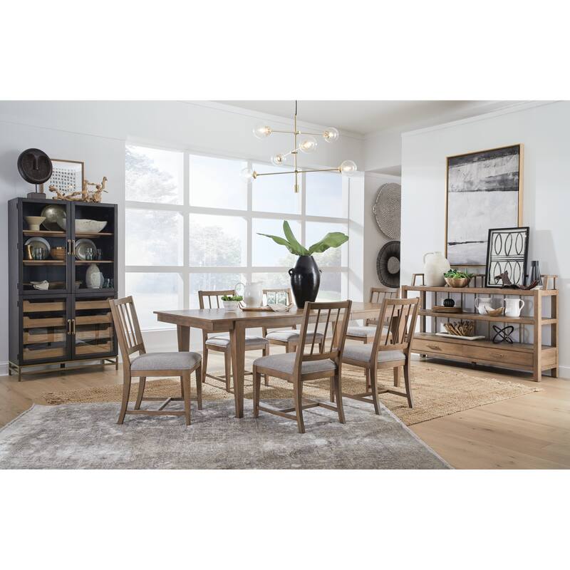 Magnussen Home Lindon Belgian Wheat Upholstered Side Chair Two Pack - 19''W x 22.38''D x 35.5''H