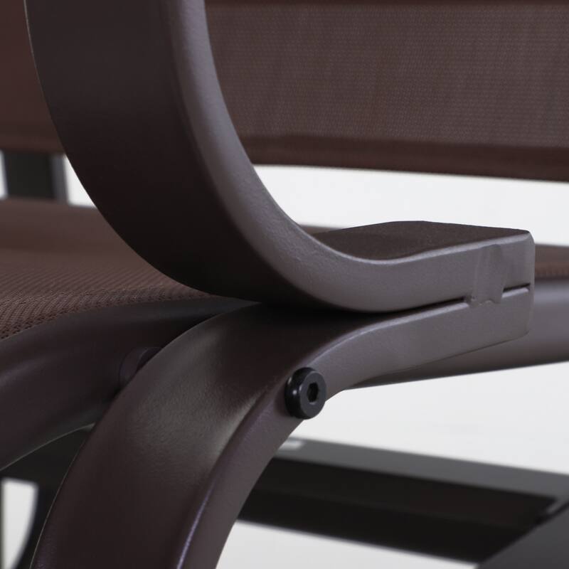 Outdoor Patio Glider Chair with Smooth Rocking Mechanism & Lightweight Construction