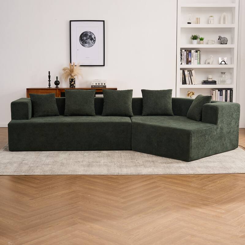 Modern Memory Foam Couch Sofa with Chenille Fabric Upholstered