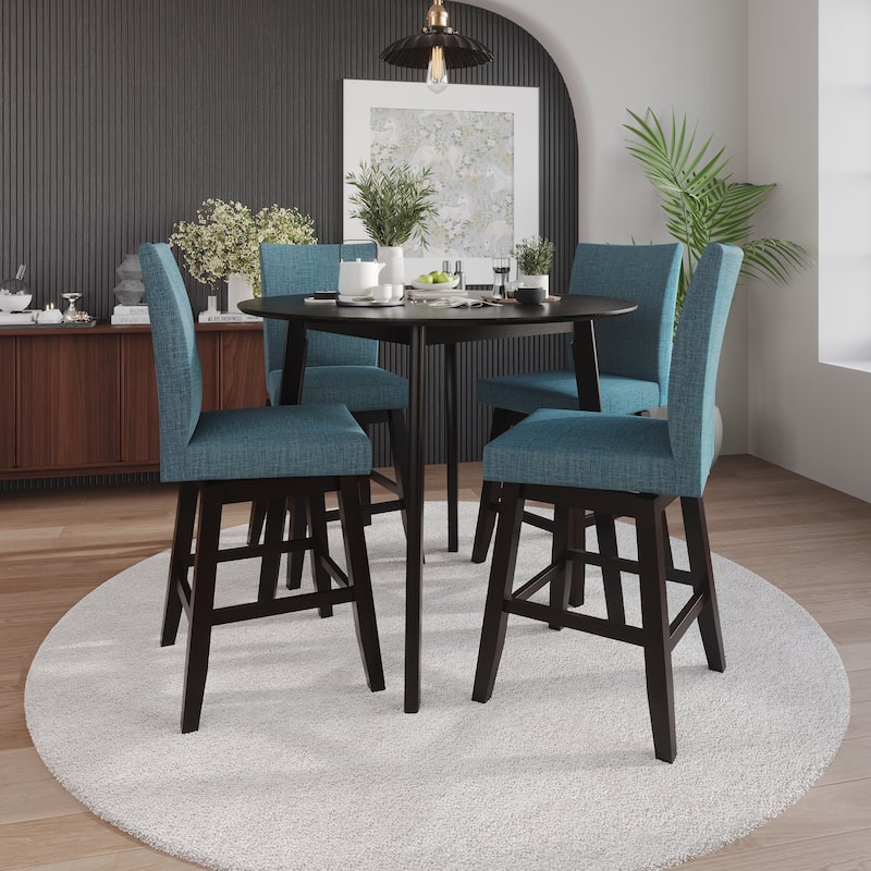 CraftPorch Minimalist Swivel Counter Chairs with Round Table