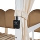 preview thumbnail 37 of 56, Wood Twin Size Bed Frame with Arched Roof, Floor Bed with Light and Curtain, Pull-out Kids Bed for Girls Boys Bedroom