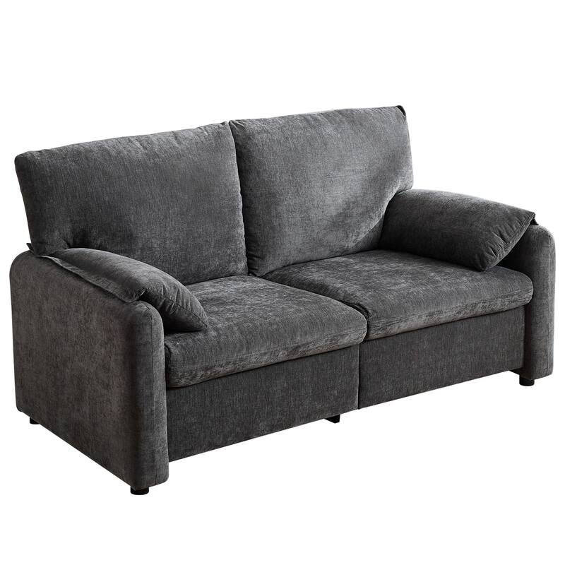 71.28" Chenille 2-Seater Sofa with Cloud-Like Cushion & Sponge Support