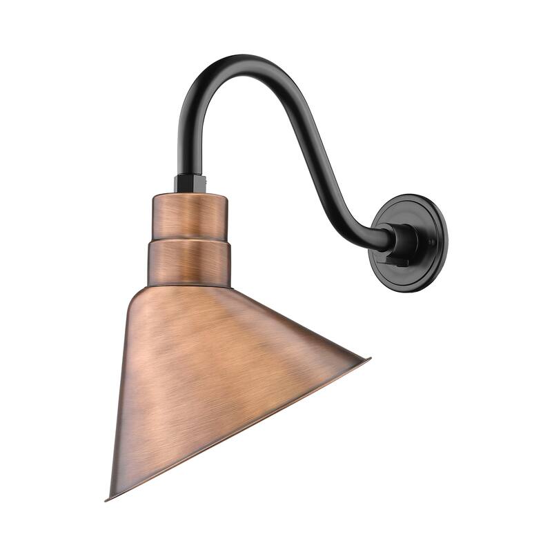 Millennium Lighting 12" Angle Shade with 15" Gooseneck in Multiple Finishes