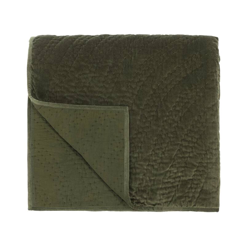 Villa by Classic Home Elms 3-Piece Velvet Cotton Blend Quilt Set