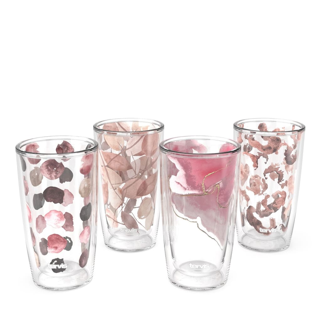 Tervis Spring Spice Made in USA Double Walled Insulated Travel Tumbler, Assorted - 16oz - 4pk