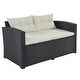 preview thumbnail 22 of 27, 9-piece Outdoor Patio Large Wicker Sofa Set, Rattan Sofa Set