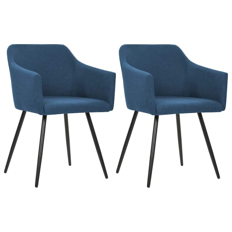 vidaXL Dining Chairs Upholstered Chair with Metal Legs for Living Room Fabric - 21.3" x 24.4" x 31.5"