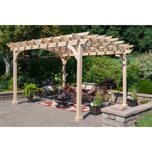 10x12 Wood Pergola Kit Overstock 26885884