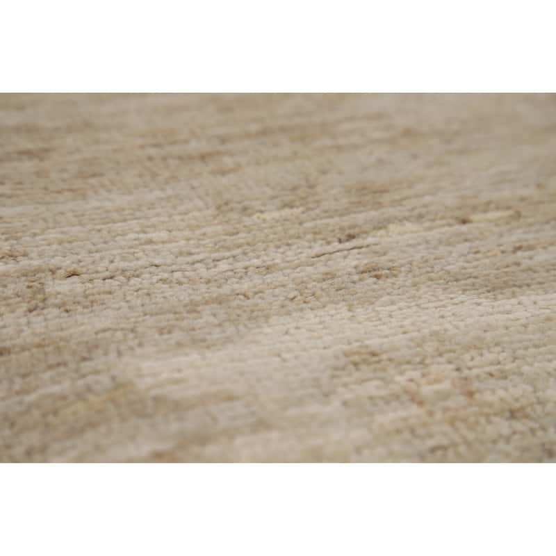 Vegetable Dye Oushak Turkish Rug Hand-Knotted Transitional Wool Carpet - 7'11"x 9'7"