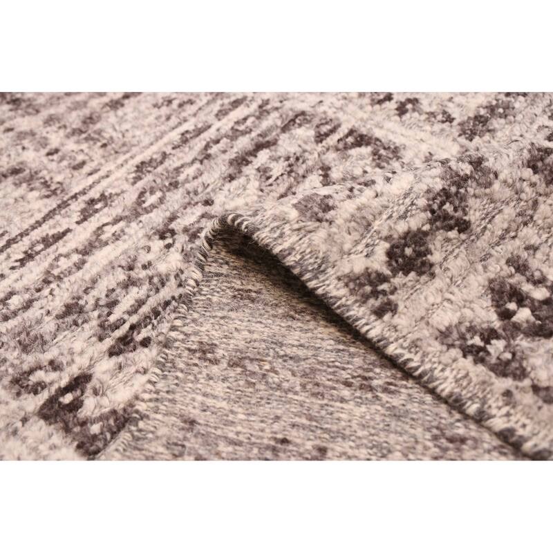 ECARPETGALLERY Hand-knotted Tangier Grey Wool Rug - 5'5 x 7'7