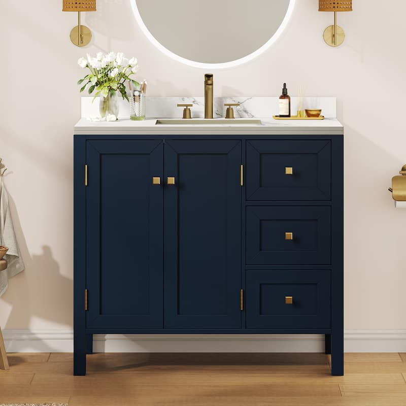 Moasis 36"/40"/ 47" Bathroom Vanity Cabinet with Sink