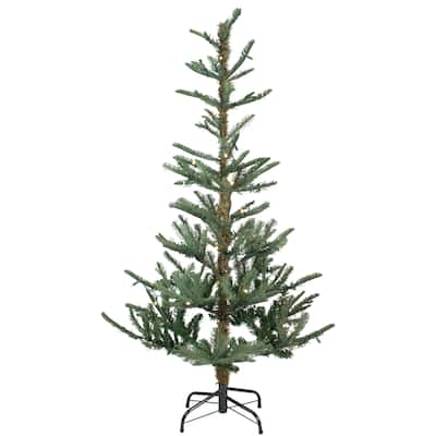 Pre-Lit Nordmann Fir Artificial Christmas Tree Warm Clear LED Lights.