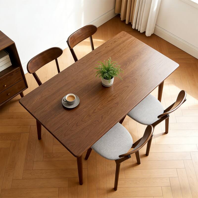 Solid Wood Dining Chairs Set of 2, Mid Century Modern Dining Chairs with Upholstered for Dining Room, Kitchen