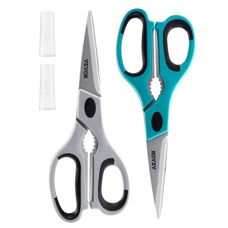 Stainless Steel Kitchen Scissors with Sheath for Precision Cuts - 2-Pcs