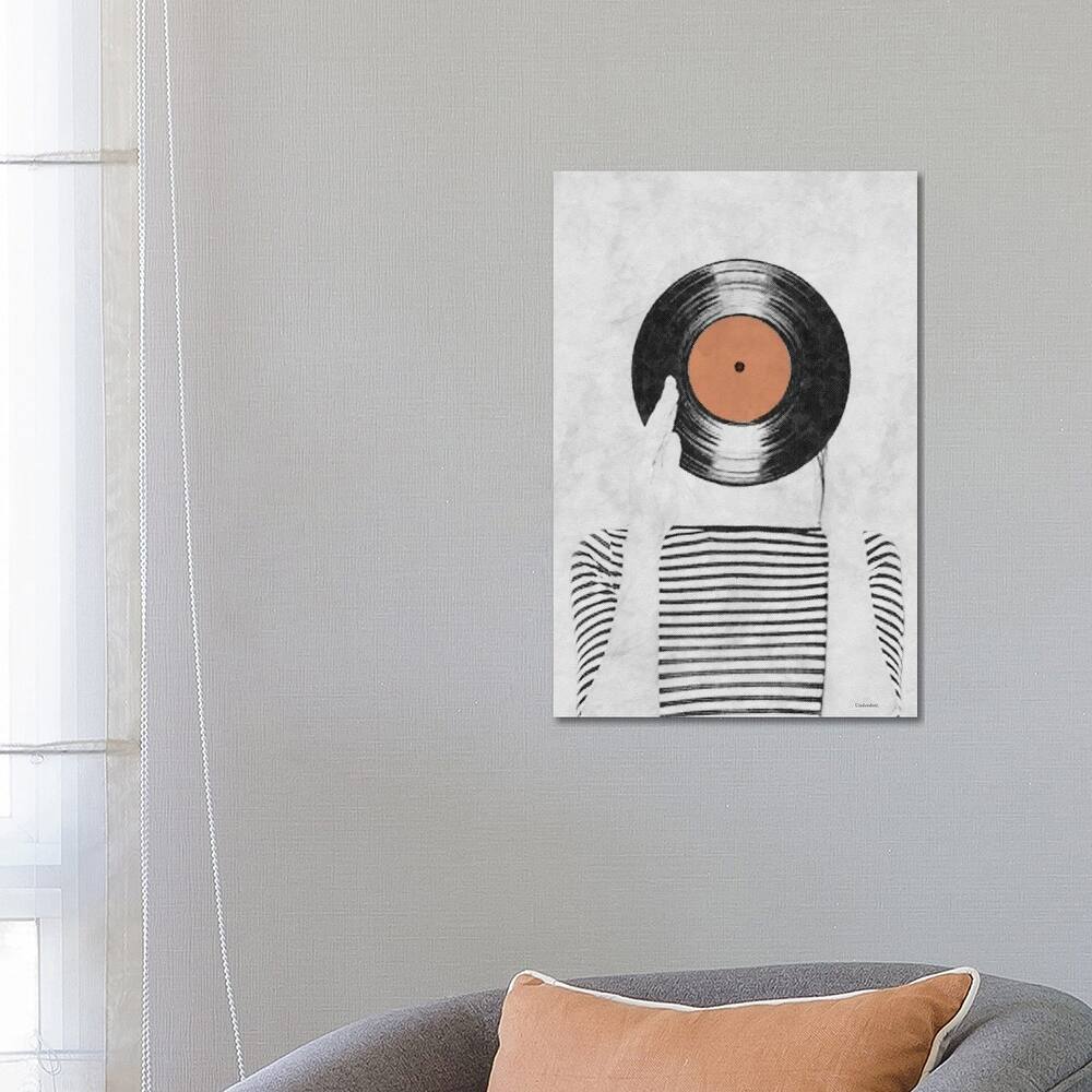 iCanvas "Vinyl Record Head" by Underdott Art Canvas Print
