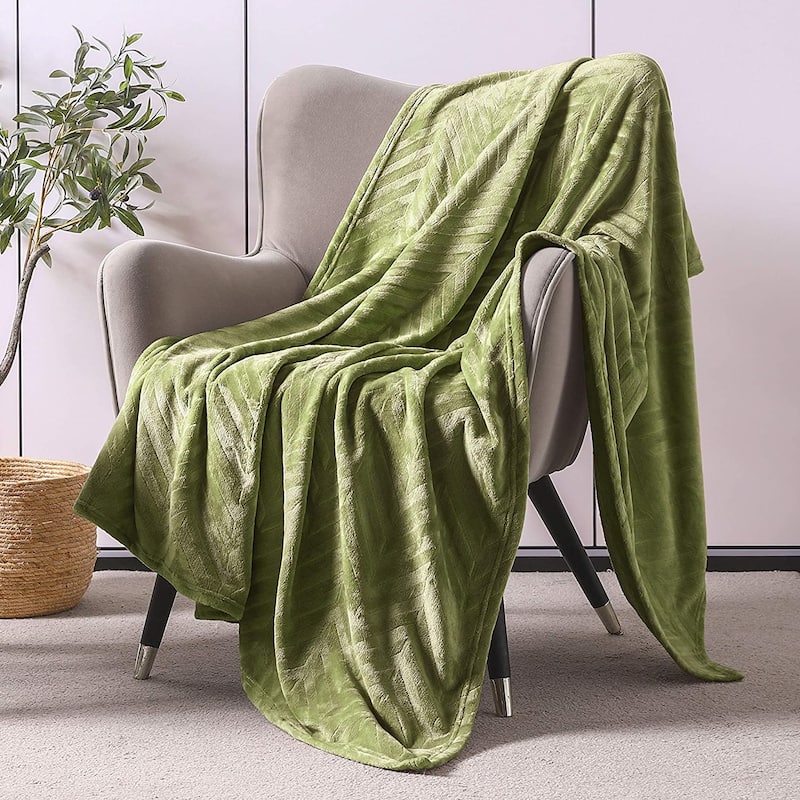 Throw Blanket with Decorative Design - Bed Bath & Beyond - 35086006