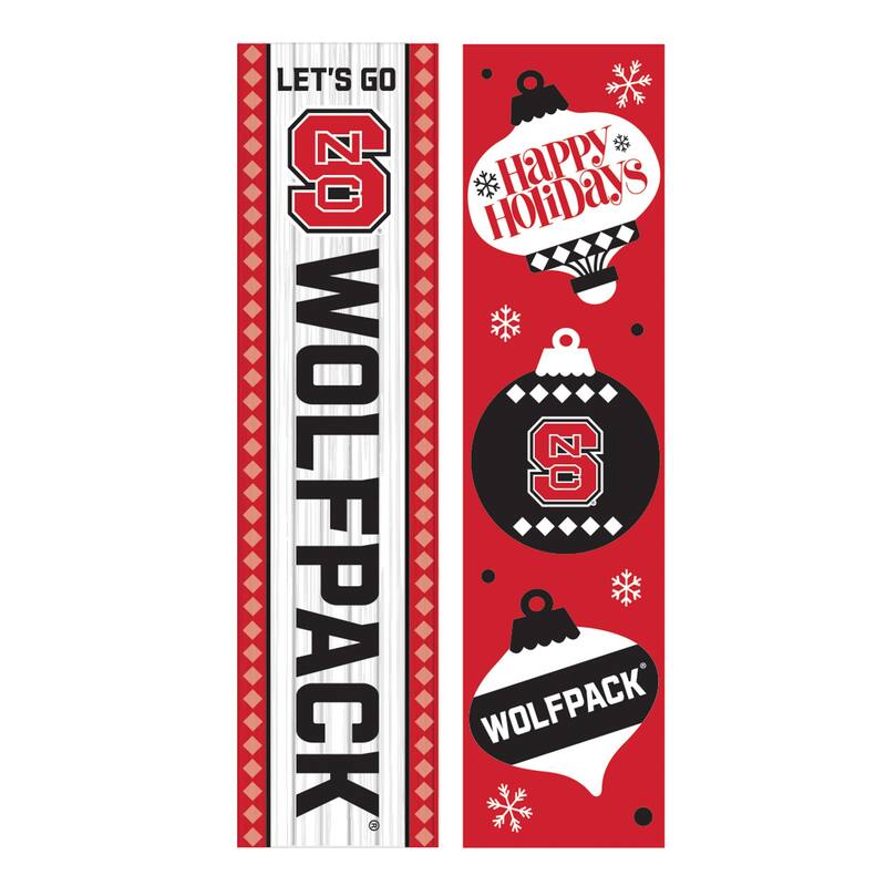 47" Double Sided Seasonal Porch Leaner, North Carolina State University - 47" x 11.25"