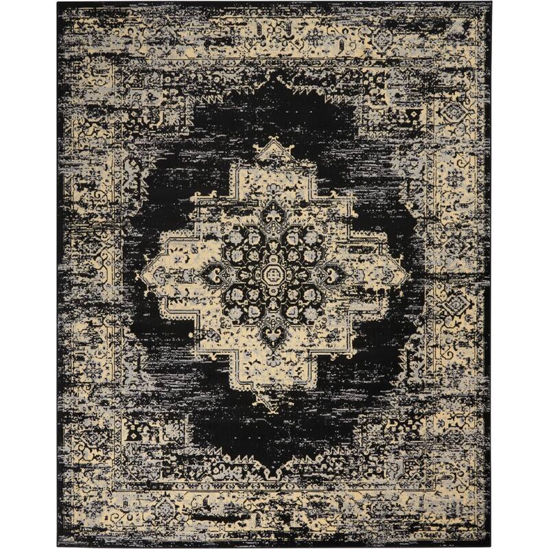 Nourison Grafix Distressed Vintage Medallion Area Rug