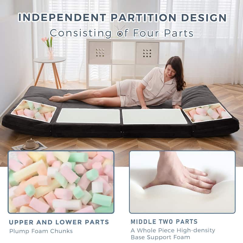 Convertible Folding Couch Sofa Bed with Removable Cover