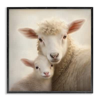 Stupell Lamb & Sheep Cuddles Framed Giclee Art Design By Heidi Kuntz