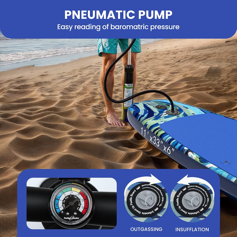 Inflatable Stand Up Paddle Boards with Premium SUP Paddle Board Accessories, Wide Stable Design, Non-Slip Comfort Deck