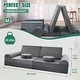 preview thumbnail 8 of 11, DoCred Kids Play Couch Sofa Set, Modular Toddler Sofa, Grey