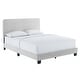 preview thumbnail 40 of 52, Celine Channel Tufted Performance Velvet Queen Platform Bed Light Grey