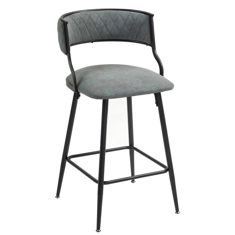 Set of 2 Fabric Counter Height Bar Stool with High-Density Foam Cushion Seating for Comfortable Seating